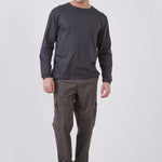 טישירט שרוול ארוך - אפור WORKER