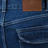 מכנסי ג'ינס עם לייקרה - כחול כהה WORKER