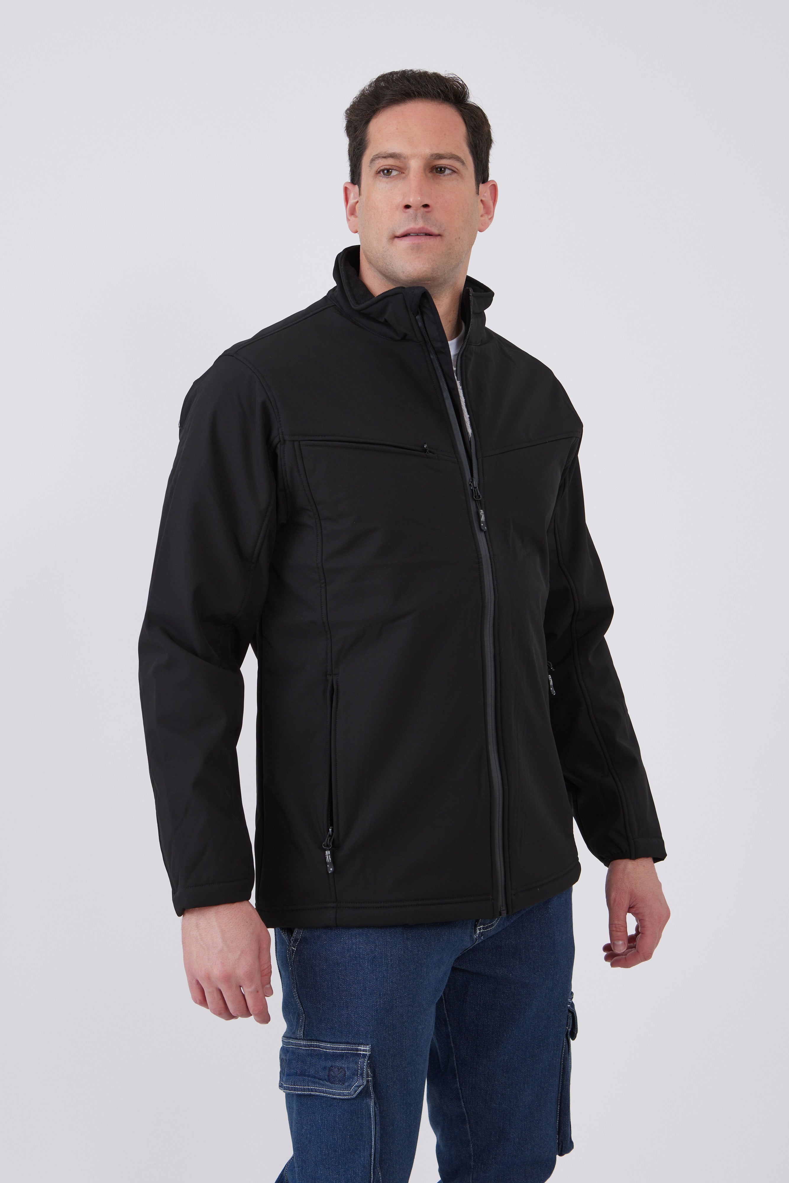 מעיל סופטשל היברידי - שחור WECAMP