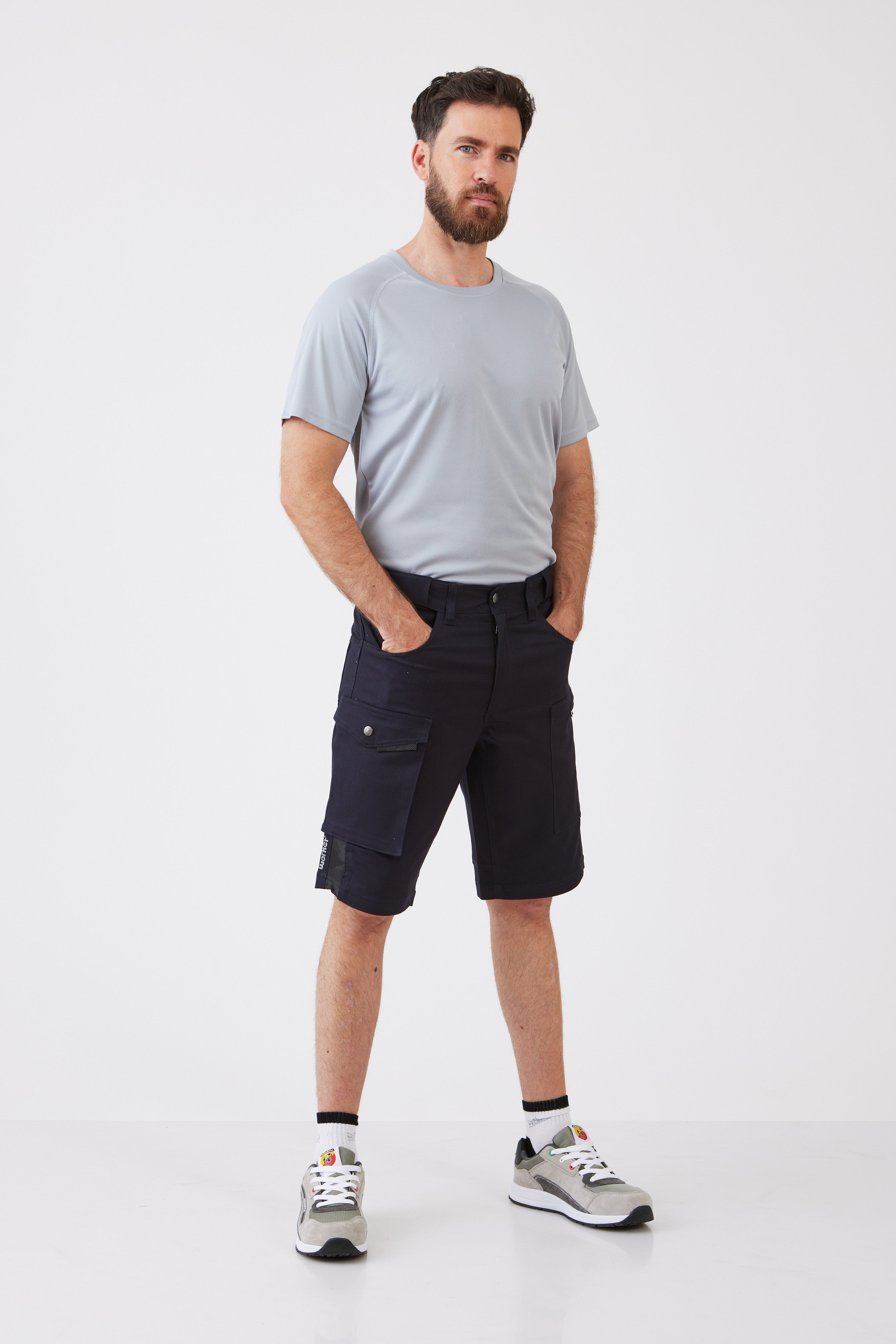 מכנסי ברמודה Stone - כחול כהה WORKER