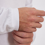 טישירט צווארון V שרוול ארוך - לבן WORKER