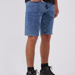 מכנסי ברמודה מג'ינס גמיש Terry - כחול WORKER