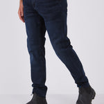 מכנסי ג'ינס 5 כיסים בגזרת Skinny - בלו בלאק WECAMP