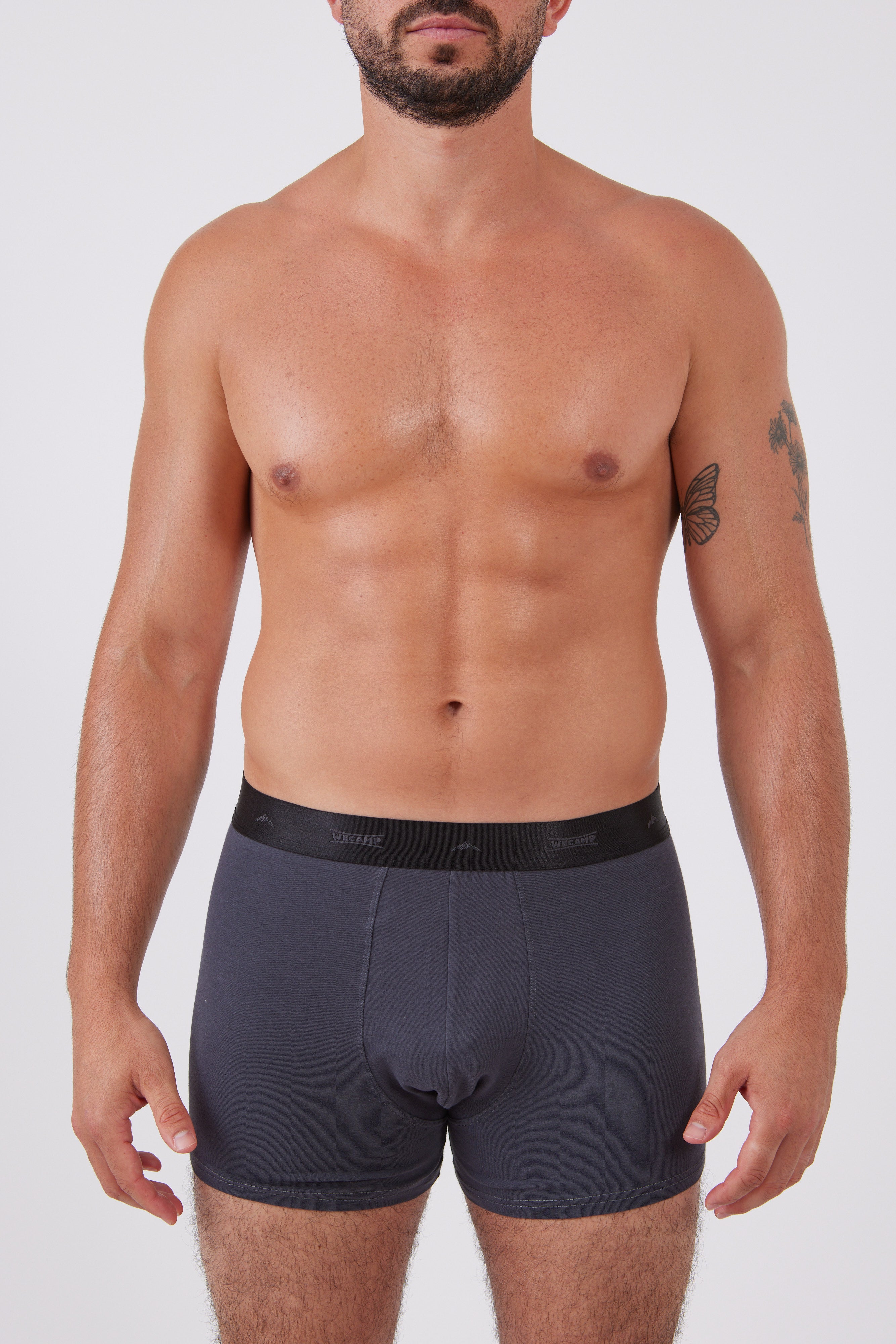 מארז 3 בוקסרים צמודים - שחור/אפור/נייבי WECAMP