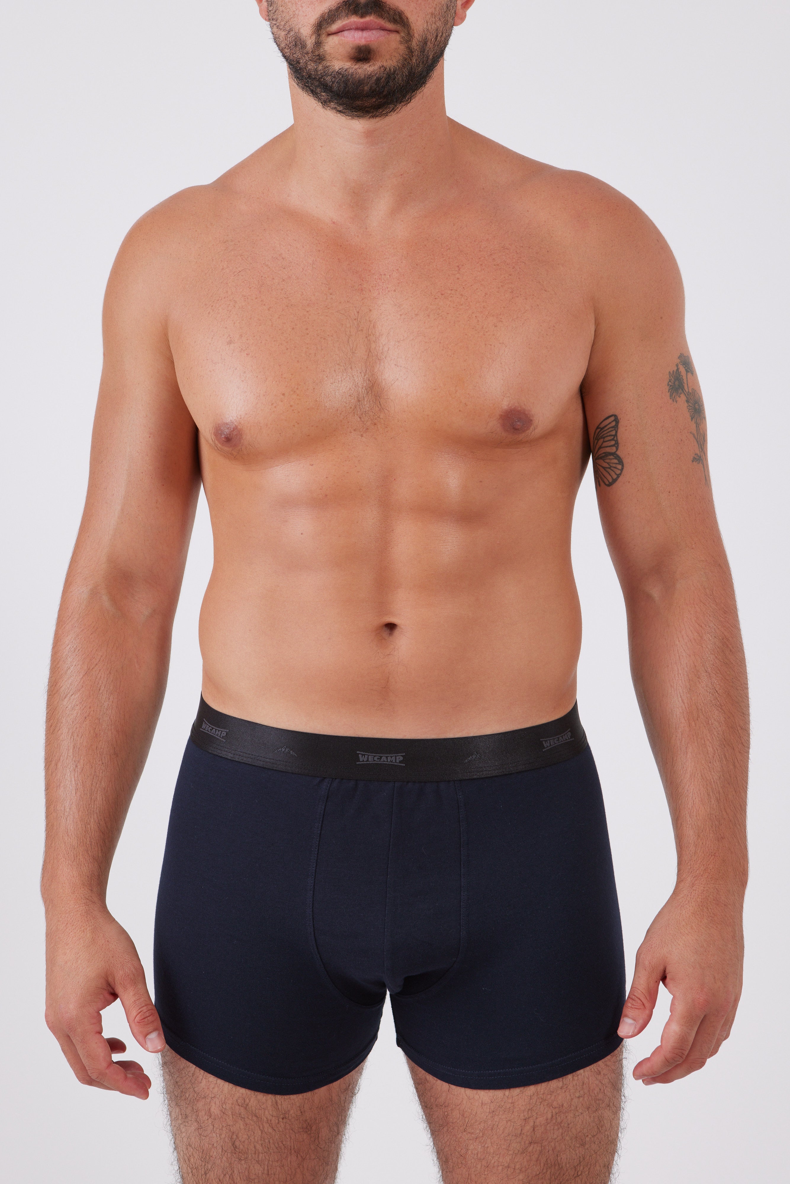 מארז 3 בוקסרים צמודים - שחור/אפור/נייבי WECAMP