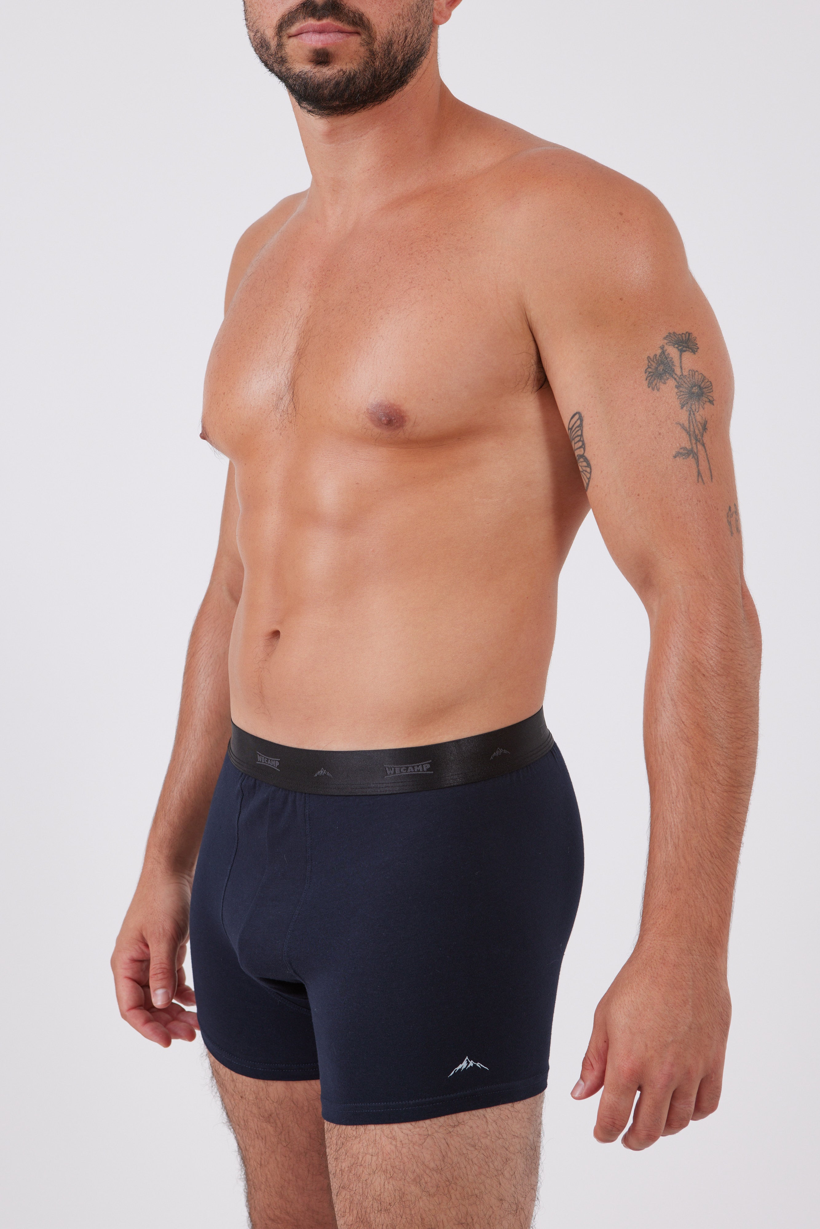 מארז 3 בוקסרים צמודים - שחור/אפור/נייבי WECAMP