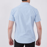 חולצה מכופתרת שרוול קצר בגזרת Slim - תכלת WORKER