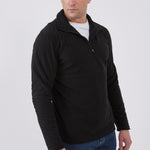 ג'קט פליז חצי רוכסן - שחור WECAMP