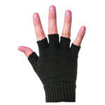 כפפות צמר חצי אצבע - שחור WECAMP