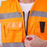 וסט זוהר דגם אביב - כתום WORKER