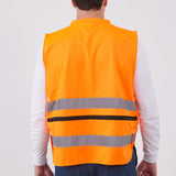 וסט זוהר דגם אביב - כתום WORKER