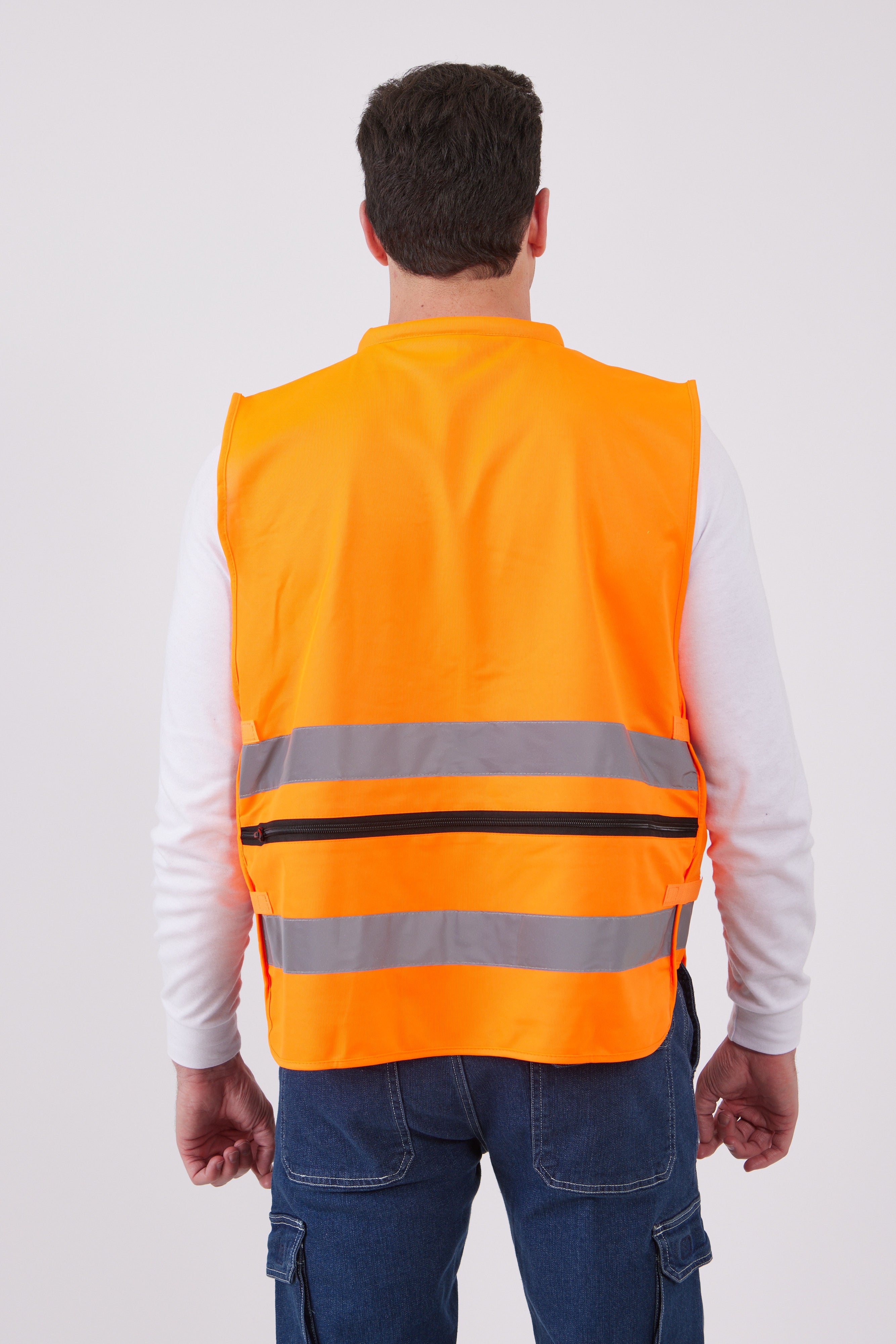 וסט זוהר דגם אביב - כתום WORKER