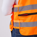 וסט זוהר דגם אביב - כתום WORKER