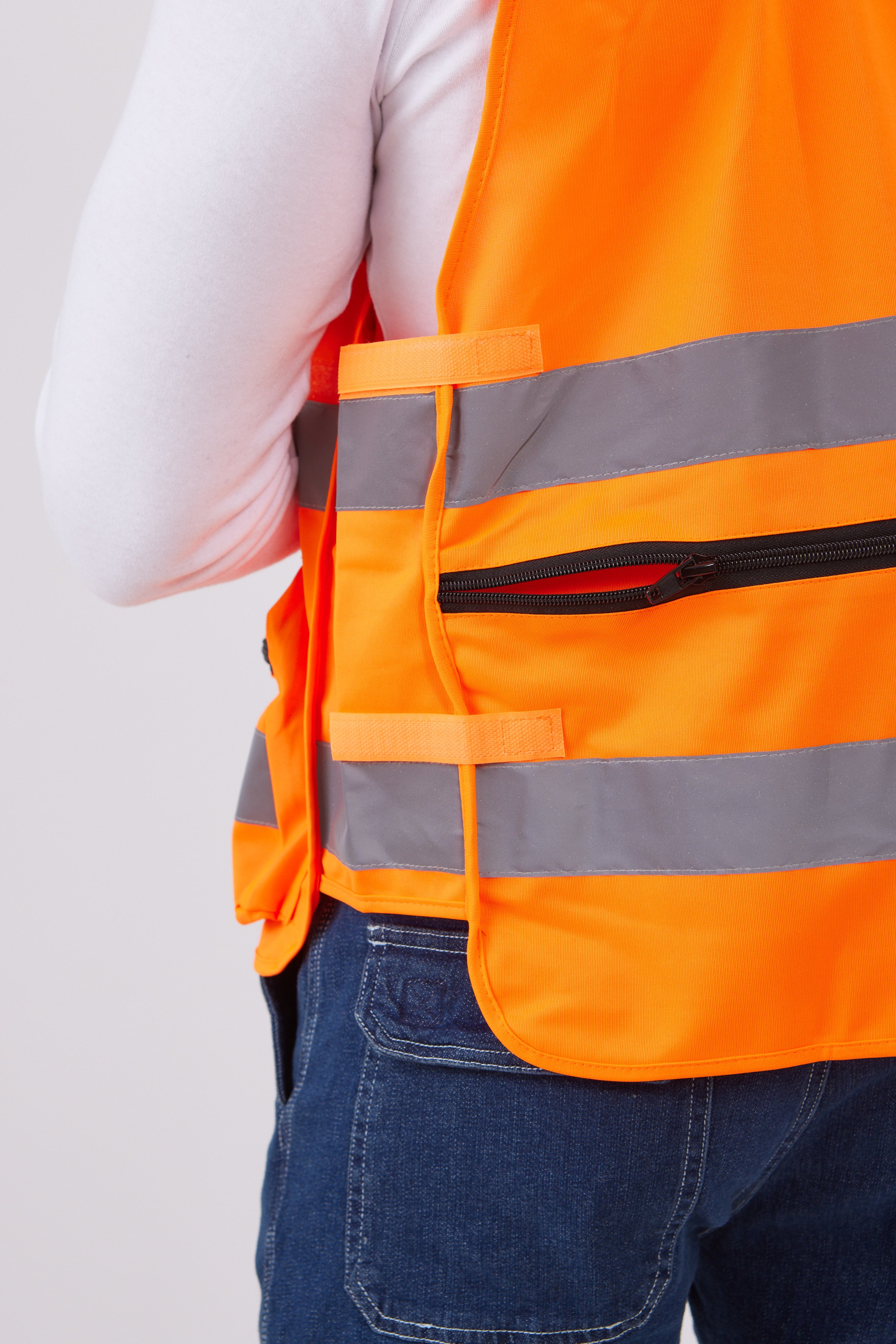 וסט זוהר דגם אביב - כתום WORKER