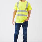 חולצת דרייפיט עם פסים זוהרים - צהוב WORKER