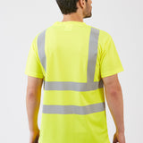 חולצת דרייפיט עם פסים זוהרים - צהוב WORKER