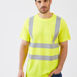 חולצת דרייפיט עם פסים זוהרים - צהוב WORKER