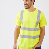 חולצת דרייפיט עם פסים זוהרים - צהוב WORKER