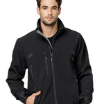 מעיל סופטשל דמוי פרווה - שחור WORKER