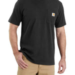 טישירט עם כיס ולוגו - שחור CARHARTT