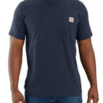 טישירט ®FORCE עם כיס ולוגו - כחול כהה CARHARTT