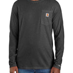 טישירט ®FORCE שרוול ארוך עם כיס - אפור כהה CARHARTT