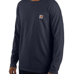 טישירט ®FORCE שרוול ארוך עם כיס - כחול כהה CARHARTT