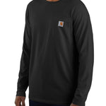 טישירט ®FORCE שרוול ארוך עם כיס - שחור CARHARTT