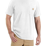 טישירט עם כיס ולוגו - לבן CARHARTT