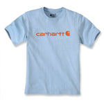 טישירט עם לוגו קדמי - תכלת CARHARTT