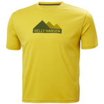 טישירט DRY FIT עם הדפס הרים - צהוב Helly Hansen