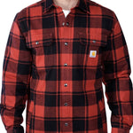 חולצת פלאנל משובצת עם בטנת שרפה CARHARTT