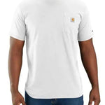טישירט ®FORCE עם כיס ולוגו - לבן CARHARTT
