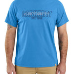 טישירט ®FORCE עם הדפס לוגו - תכלת CARHARTT