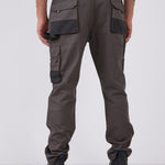 מכנסי עבודה מקצועיים לבנאים - אפור עכבר WORKER