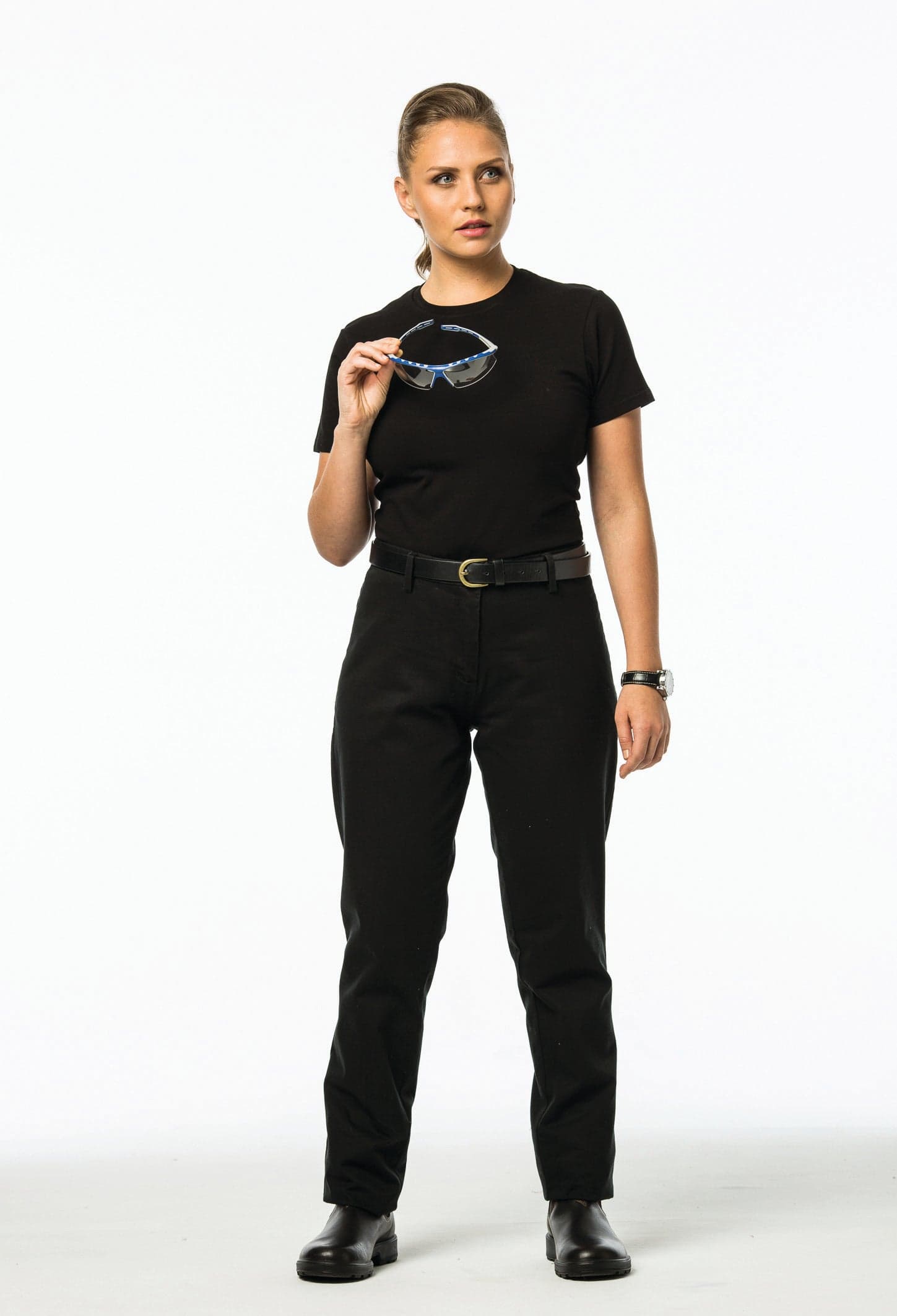 מכנסי דוקרס נשים - שחור WORKER