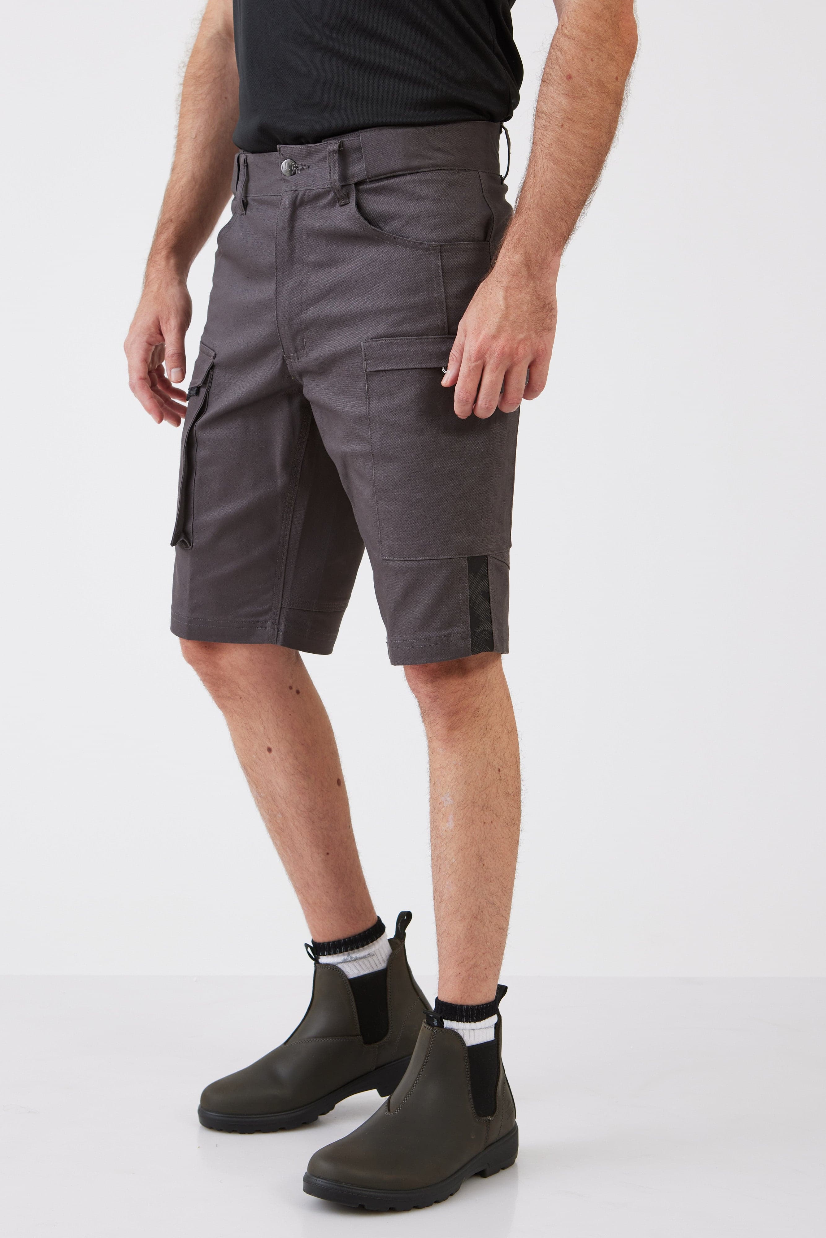 מכנסי ברמודה Stone - אפור WORKER