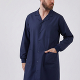 חלוק עם כיסים חיצוניים ומנג'ט - כחול כהה WORKER