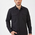 חולצת עבודה מכופתרת לרתכים - כחול כהה WORKER