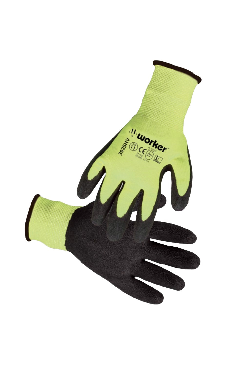 כפפות HI-VIS - צהוב WORKER