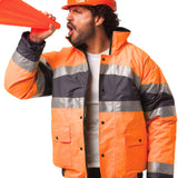 מעיל אוקספורד כתום זוהר D300 - כתום