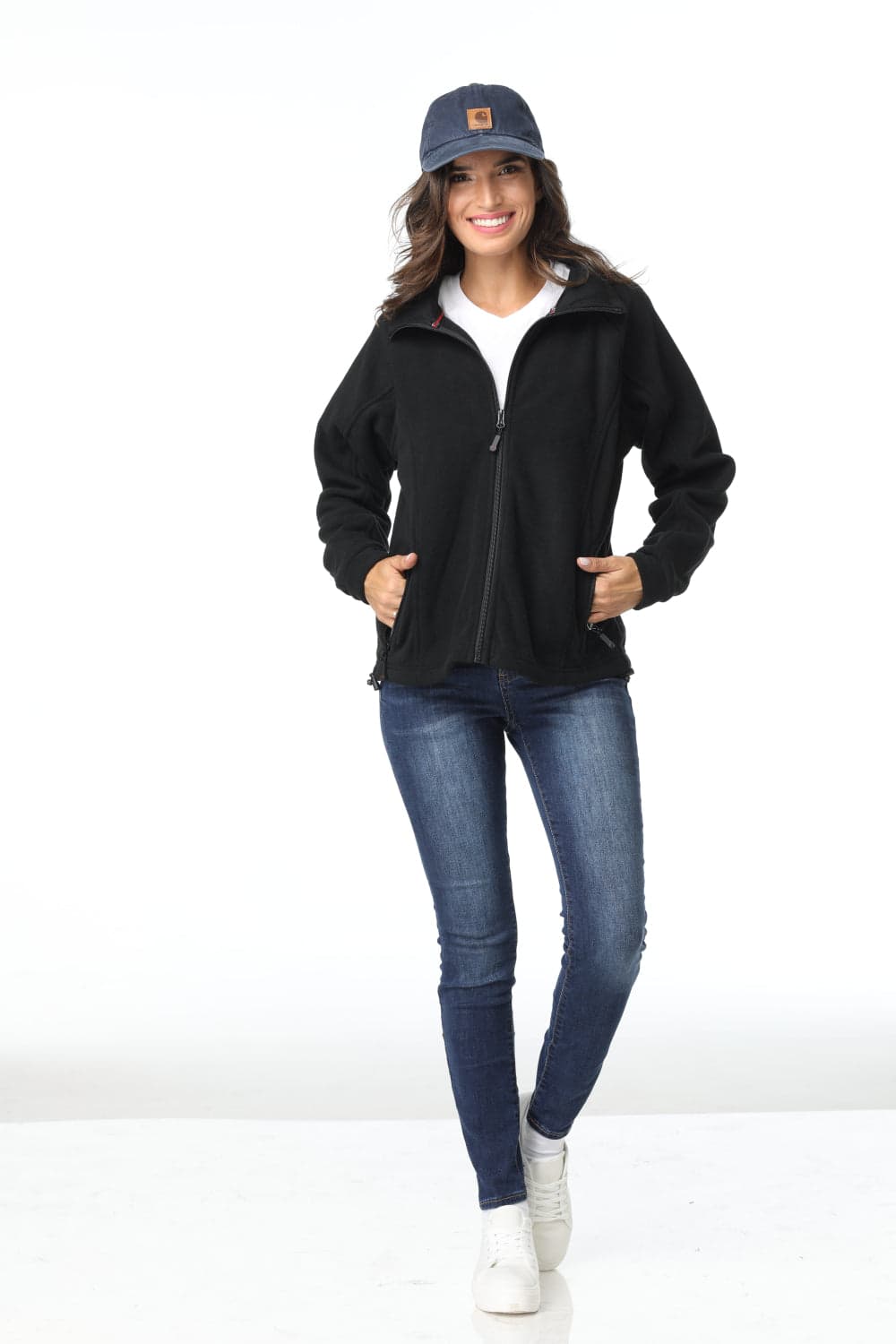 ג'קט פליז לנשים - שחור WORKER