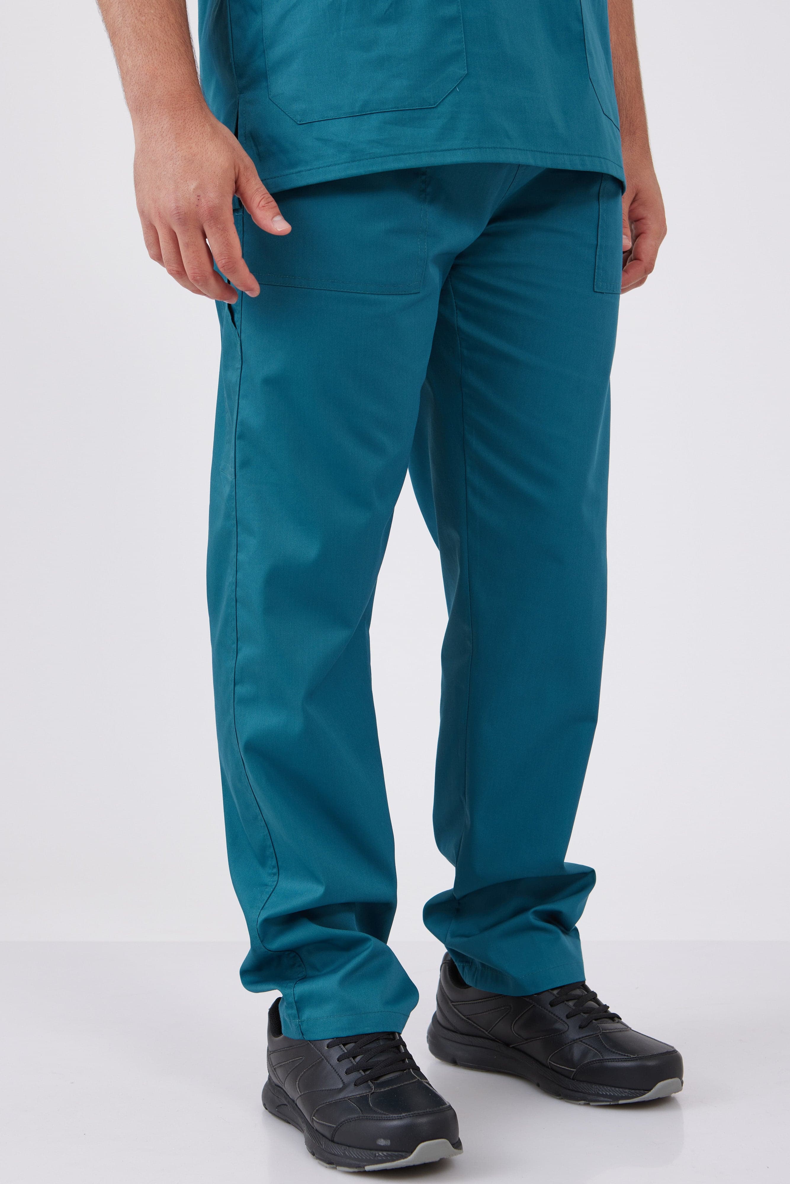 מכנסי עבודה עם גומי מלא - ירוק WORKER