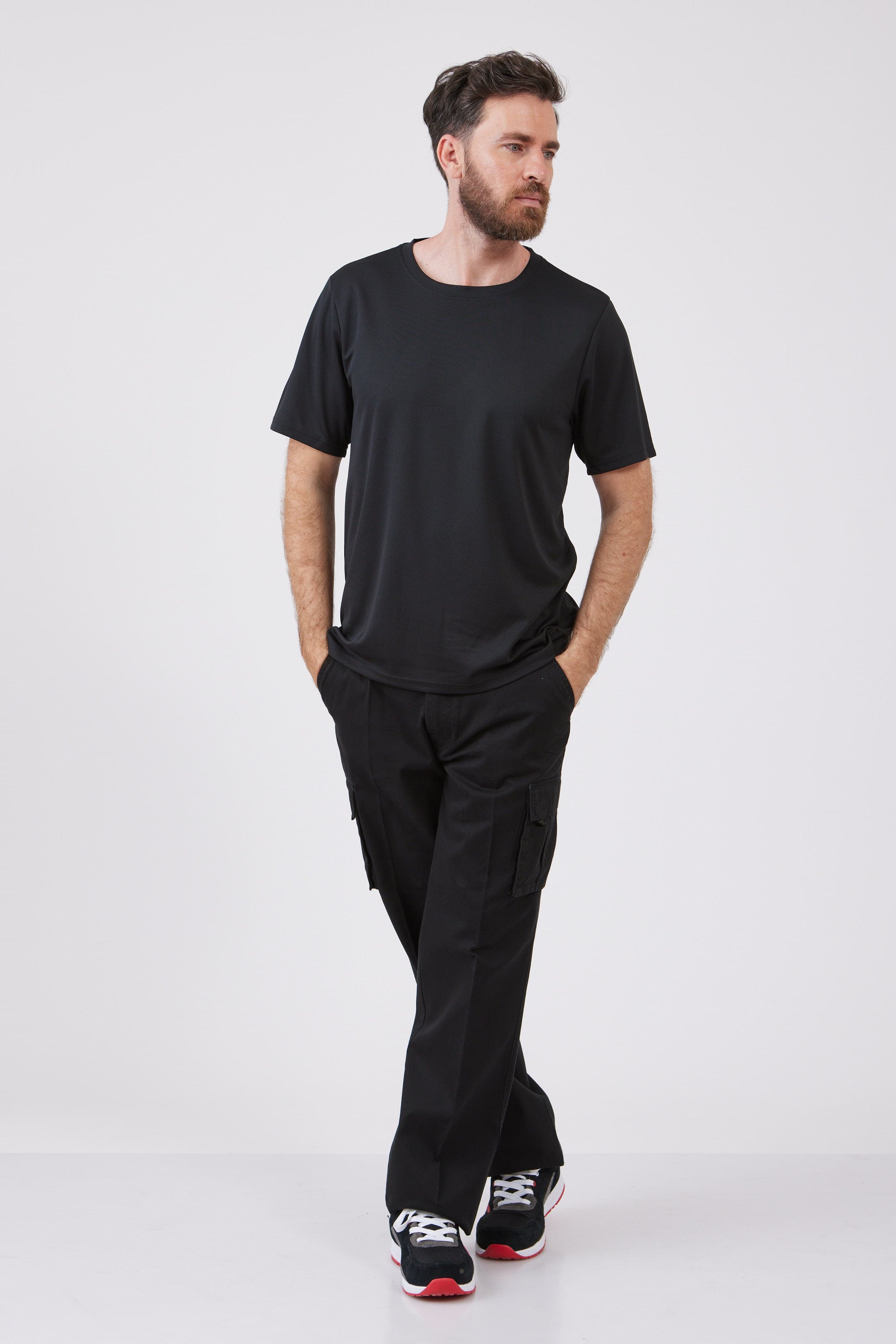 טישירט דרייפיט - שחור WORKER