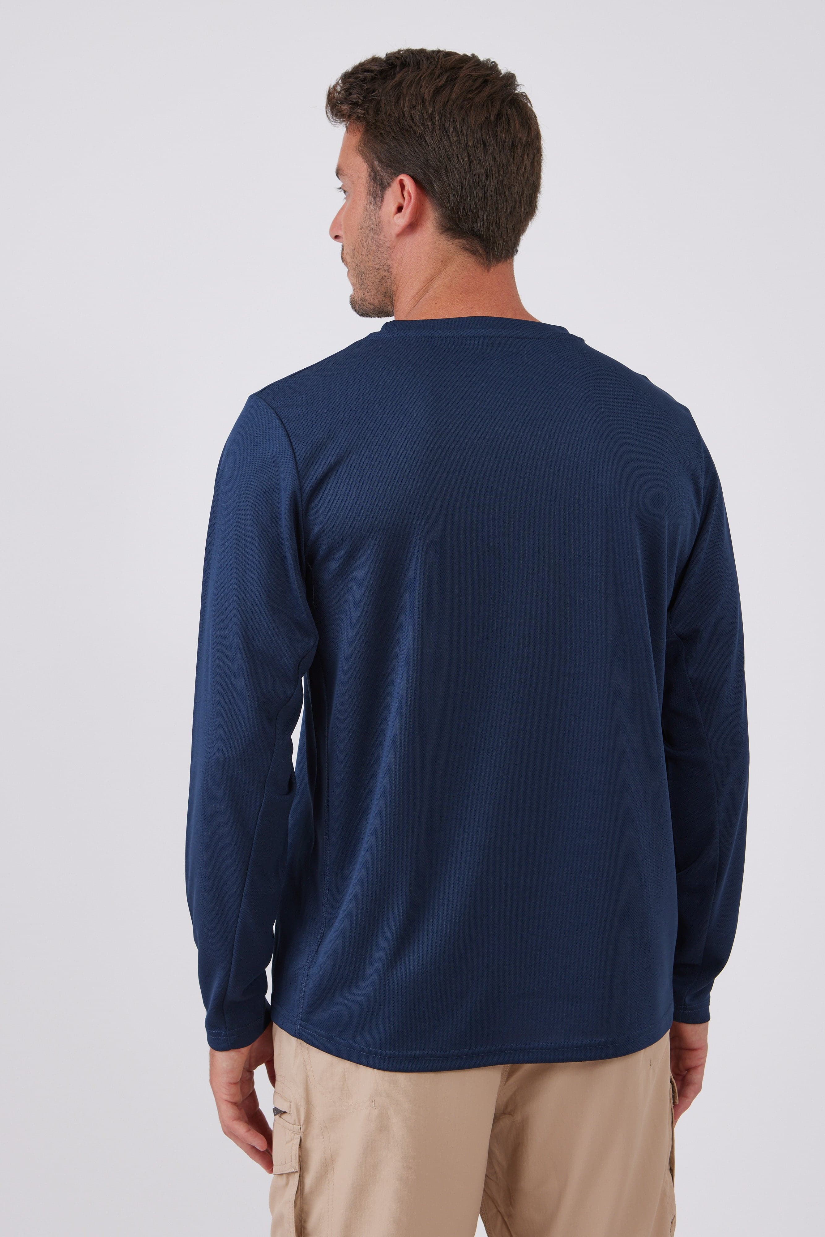 טישירט דרייפיט שרוול ארוך - כחול כהה WORKER