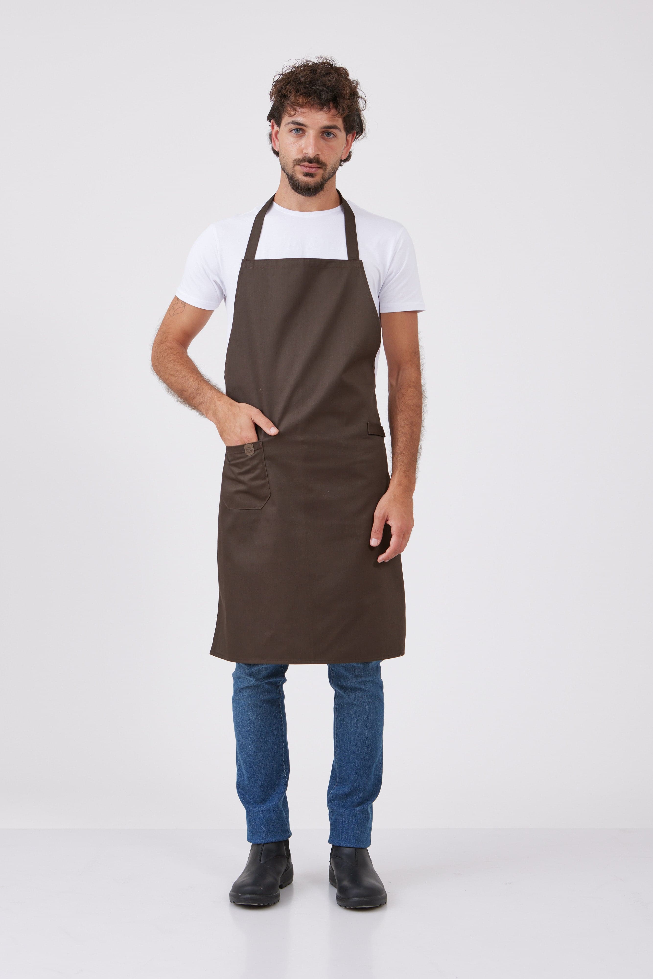 סינר שלם - חום WORKER