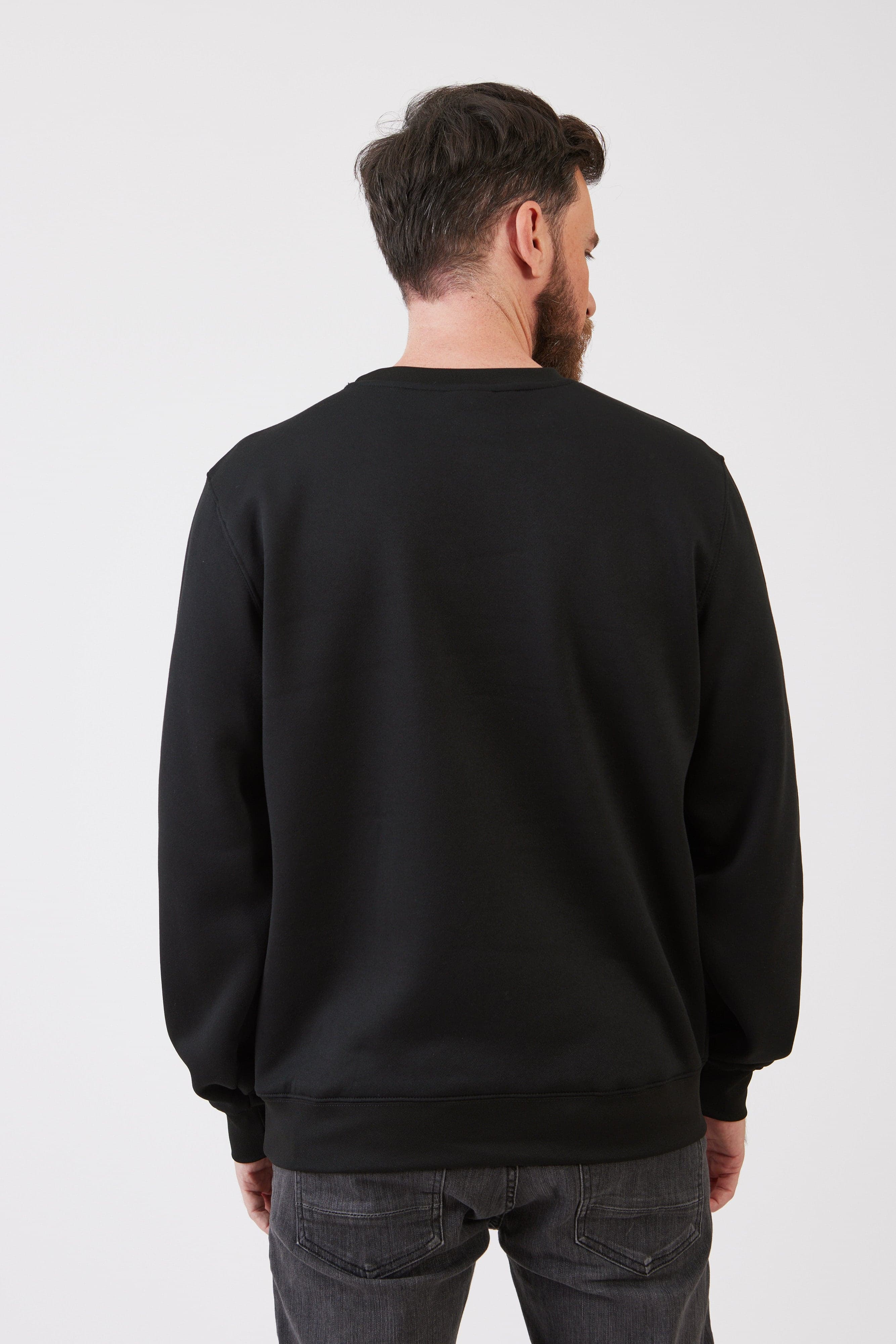 סווטשירט מידות גדולות - שחור WORKER