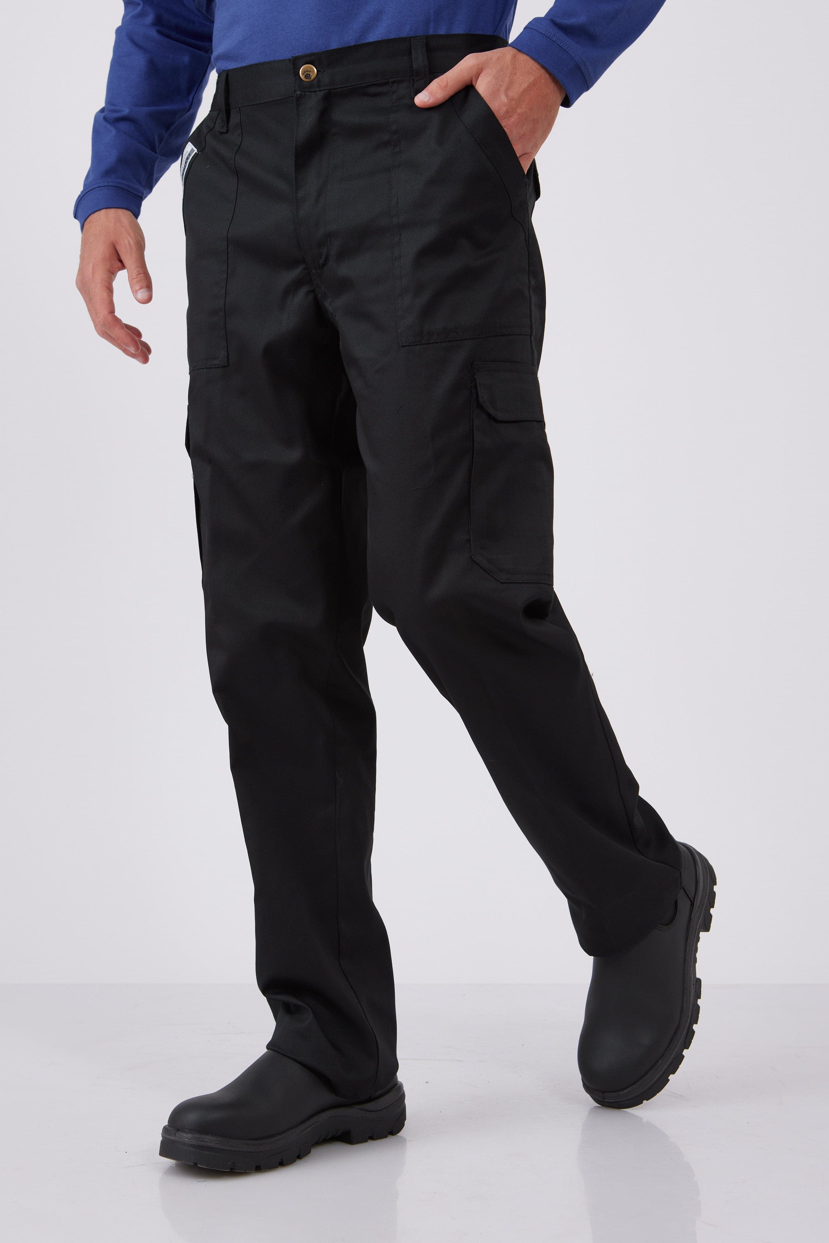 מכנסי דגמ"ח אינדיאני פוליאסטר וכותנה - שחור WORKER