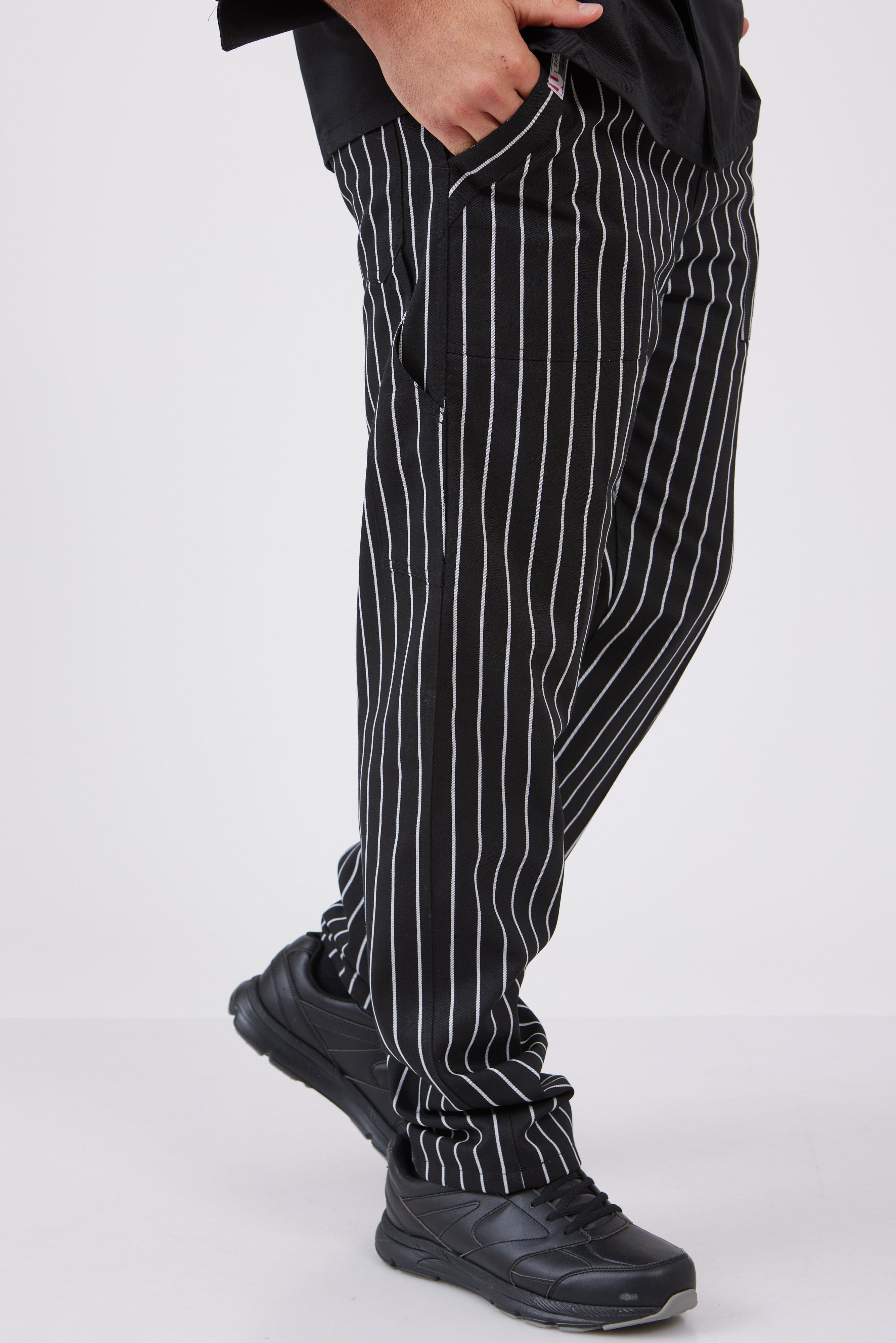 מכנסי שף גומי עם פסים WORKER