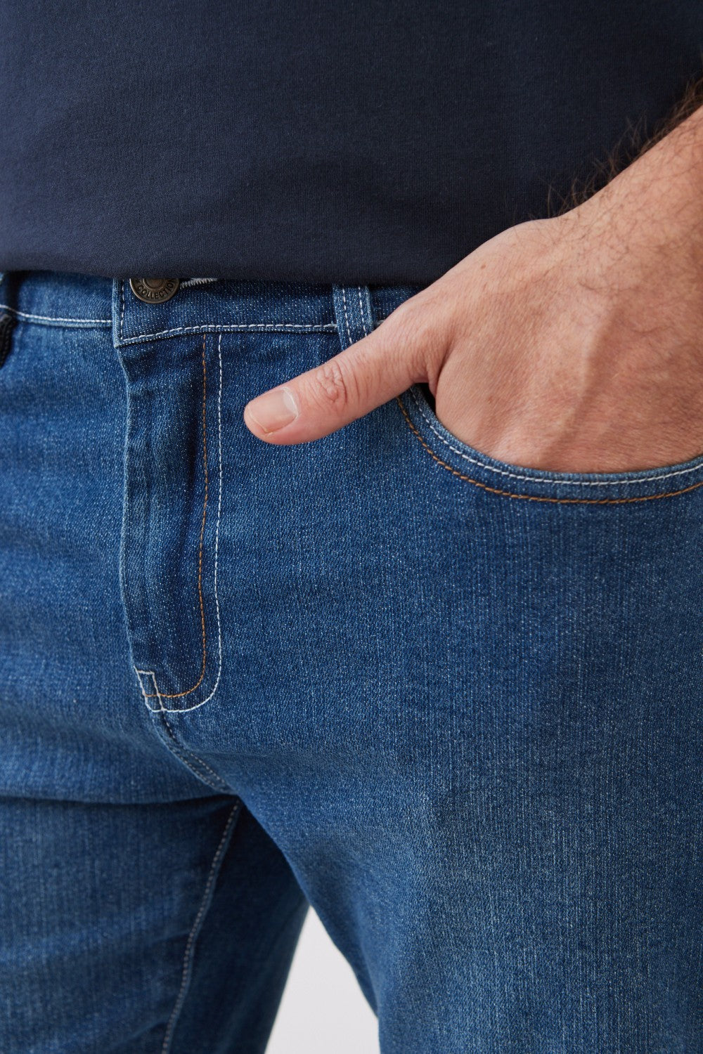 מכנסי ג'ינס בגזרת Regular - כחול WORKER